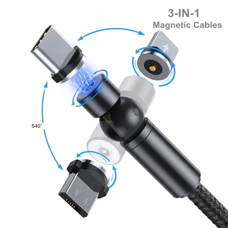 무료 배송 휴대 전화 충전기 케이블 마이크로 USB C형 휴대 전화 충전 마그네틱 케이블