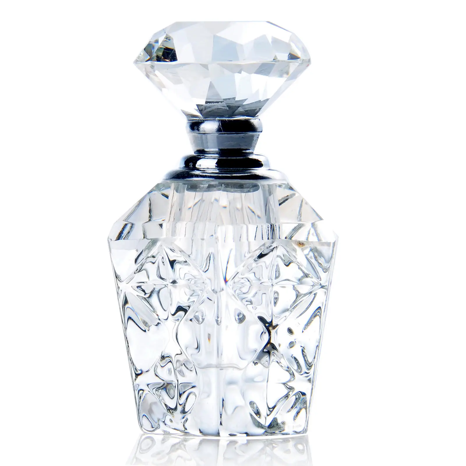 H & D 3ML claro Vintage botella de Perfume de cristal vacía Mini botella rellenable botella de hogar Decoración de la boda de viaje regalo para las mujeres