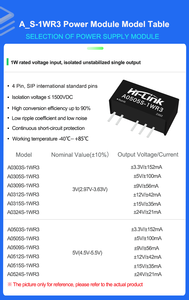 Hi-Linkオリジナルデュアル出力A0515S-1WR3 W 5V〜15V電源コンバータモジュール4.5〜5.5V未調整シングル出力DC-DC - Product Image 3