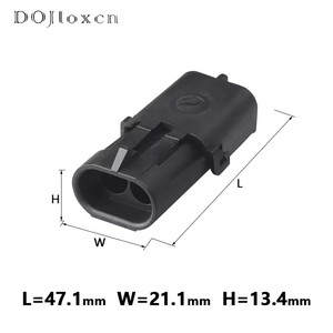 Conector eléctrico impermeable de 2 pines, enchufe macho hembra, enchufe de inyector Delphi para motocicleta 12010973 12015792 para GM - Product Image 5