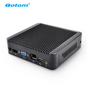 Qotom Wifi Thin Client Barebones System Office Workstations Venta al por mayor VGA Rj45 Tipos de escritorio Mini ordenador PC