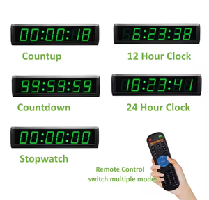 Custom <strong>2</strong>.3 <strong>Inch</strong> 6 Digit <strong>LED</strong> Portable 12/24 Hour Display Wall Clock Multi-Functional Digital Countdown <strong>Timer</strong> for Office Indoor - Product Image 4