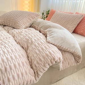 秋冬兔绒套装加厚四件套床单款式 - Product Image 4