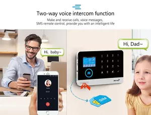 Suite de sistema de alarma de seguridad inalámbrica inteligente Panel de sistema de alarma WiFi inteligente Sistema DE SEGURIDAD GSM Tuya con control de aplicación
