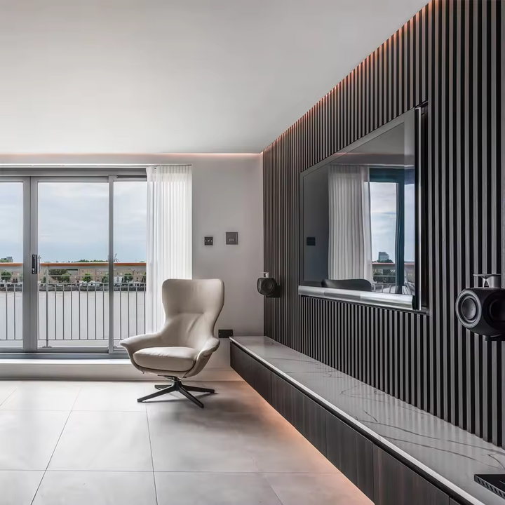 Modern Absorvendo Decorativa Fibra De Vidro Edifício Interior Difusão De Madeira Painéis De Madeira Acústico Slat Indoor