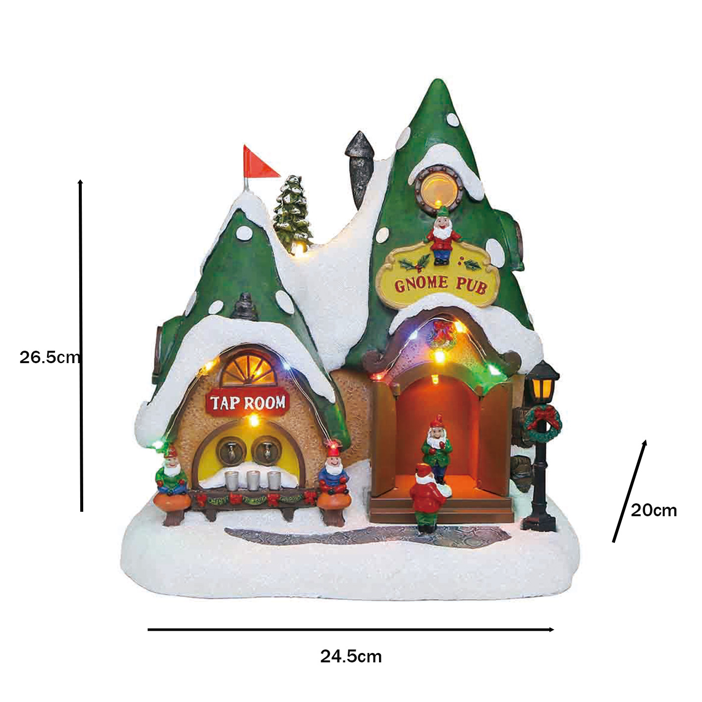 Pub Natalizio con Gnomo e Luce LED e Gnomo in arrivo
