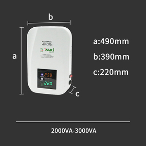 Regulador de voltaje automático YAKI, tipo ultrafino de montaje en pared, transformador redondo, Entrada: 140-260V, Salida: 220V, 60% 80% de potencia. - Product Image 3