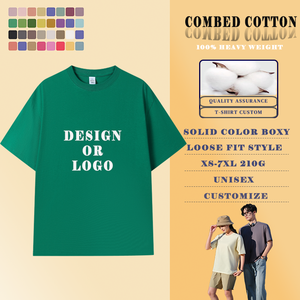 Toptan markalı düz T-Shirt o-boyun kısa Boxy gevşek Fit stil 24/7 sipariş takip Overruns baskılı desen örme kumaş - Product Image 4