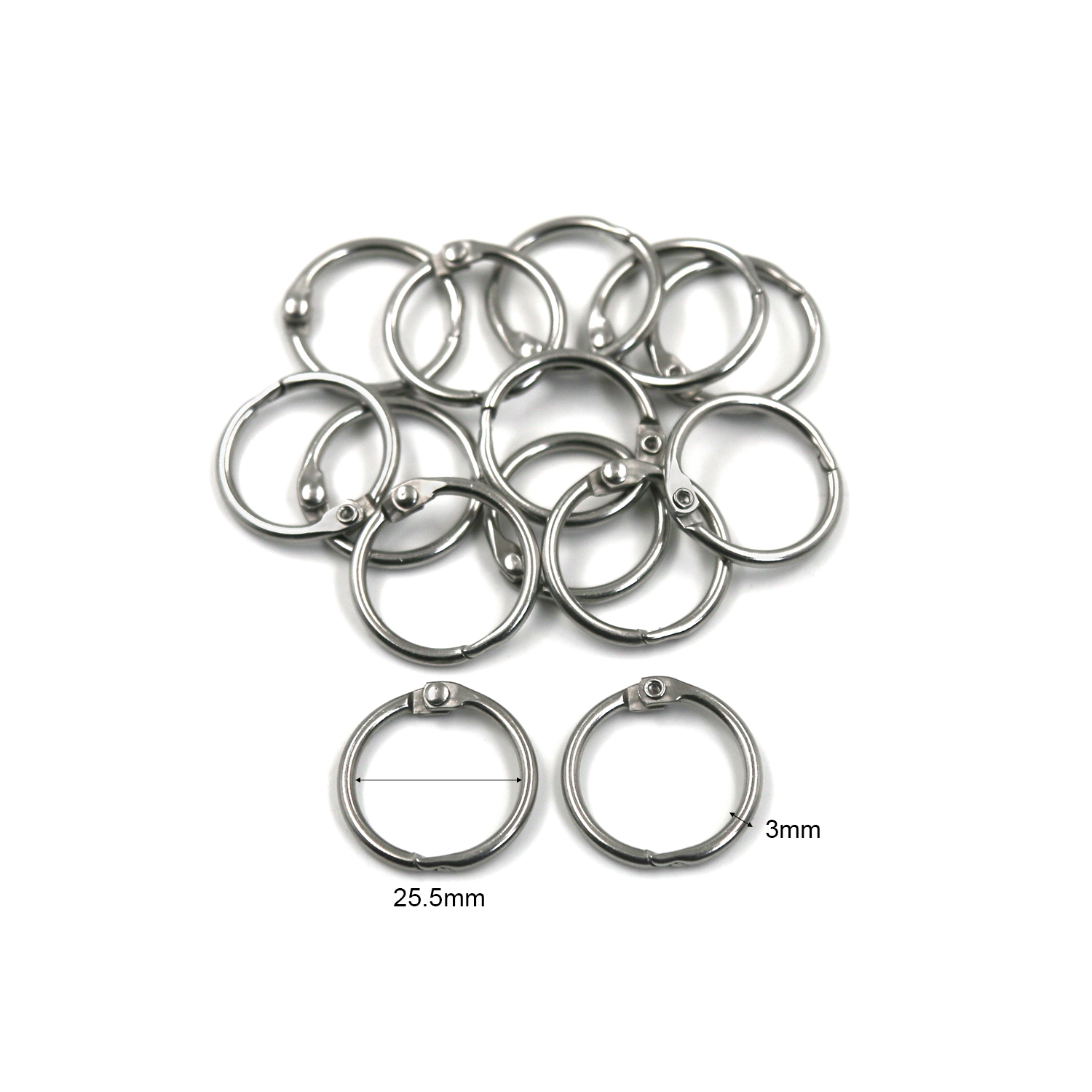 Colore acciaio naturale 25,5*3 mm