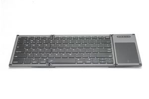 Teclado recargable universal, teclado inalámbrico plegable con panel táctil, miniteclado para tableta Pad - Product Image 6