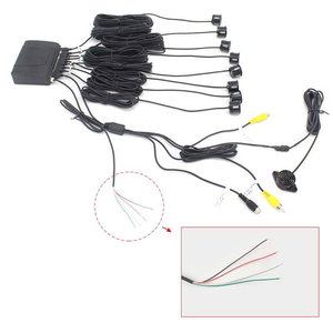 Sistema de radar de coche de 8 sensores de 12V, alarma BIBI de 4 pasos + cámara frontal/trasera HD, pantalla LCD, Ayuda de estacionamiento - Product Image 4