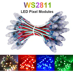 工場卸売WS2811ドリームカラーRGB IC 12V LEDピクセルスティングライト広告モジュールスクリーンLEDポイントライトクリスマスライト