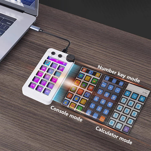Teclado Visual con cable USB, almohadilla Digital, consola de calculadora con retroiluminación LED, programación de teclas inteligentes, teclado de ordenador personalizado, nuevo producto