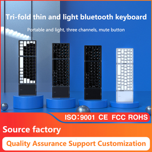 Touchpad portátil tres teclado Bluetooth plegable con ratón táctil IOS Android Tablet teléfono Bluetooth teclado inalámbrico - Product Image 3