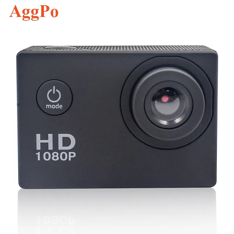 Mini câmera portátil tipo 1080p, câmera de ação portátil para vlogs, 2.0 polegadas, à prova d' água, câmera digital hd para esportes