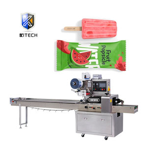 KL自動給餌アイスアイスキャンデーフローパッキングマシンデイトプリンター付きアイスクリームパッキングマシン - Product Image 1