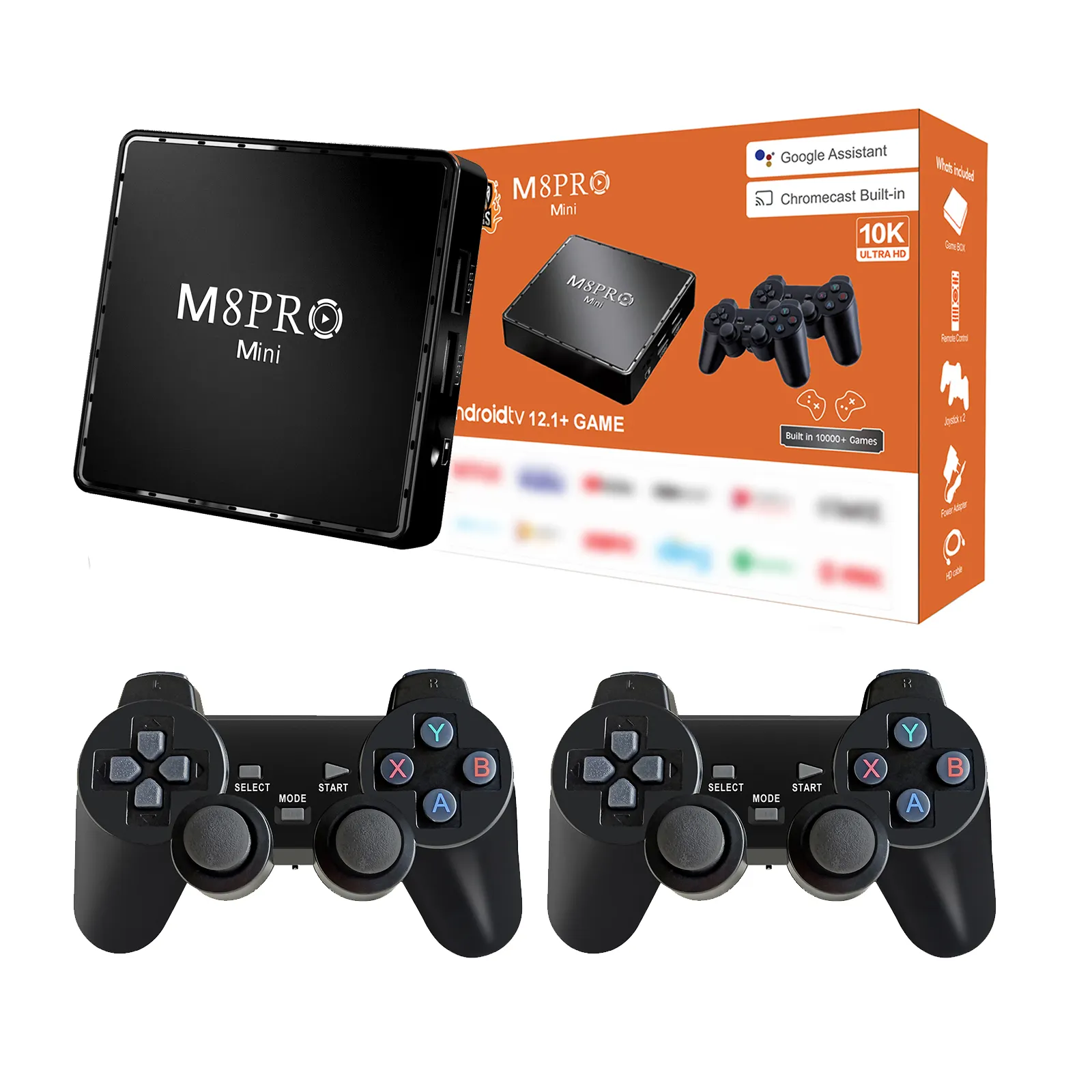 M8 Pro Mini Game TV Box Game Simulator Tv Classic Games Consoles Android Dual System Android 12 Allwinner H313 Wifi Arcade Retro