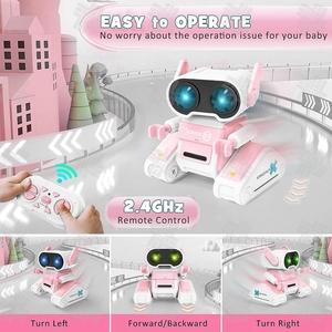 KW 2.4G RC akıllı Robot 360 ° rotasyon otomatik gösteri işıkları ve sesler ile dublör Robot - Product Image 3