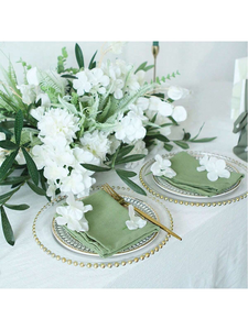 Green, Soft and Washable <strong>Napkins</strong> That Can <strong>Be</strong> Paired with Anything, Suitable for Holiday and Daily Decorations. - Product Image 4
