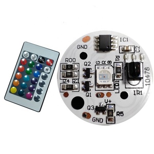 DC5V Multicolor <strong>LED</strong> <strong>RGB</strong> Light Circuit PCB Board With IR 24keys Remote Control Diameter 31mm for 3D NIght Light Moon Lamp - Product Image 2