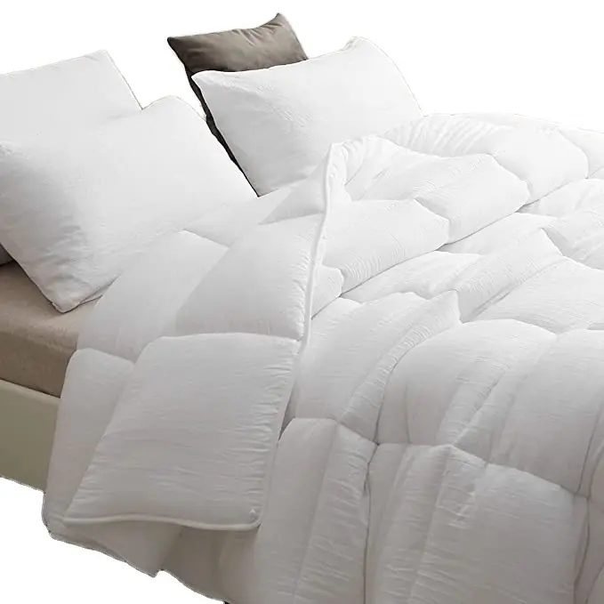 Edredon de cobertura para inverno, duvet 100% algodão concha 233tc fibra de preenchimento