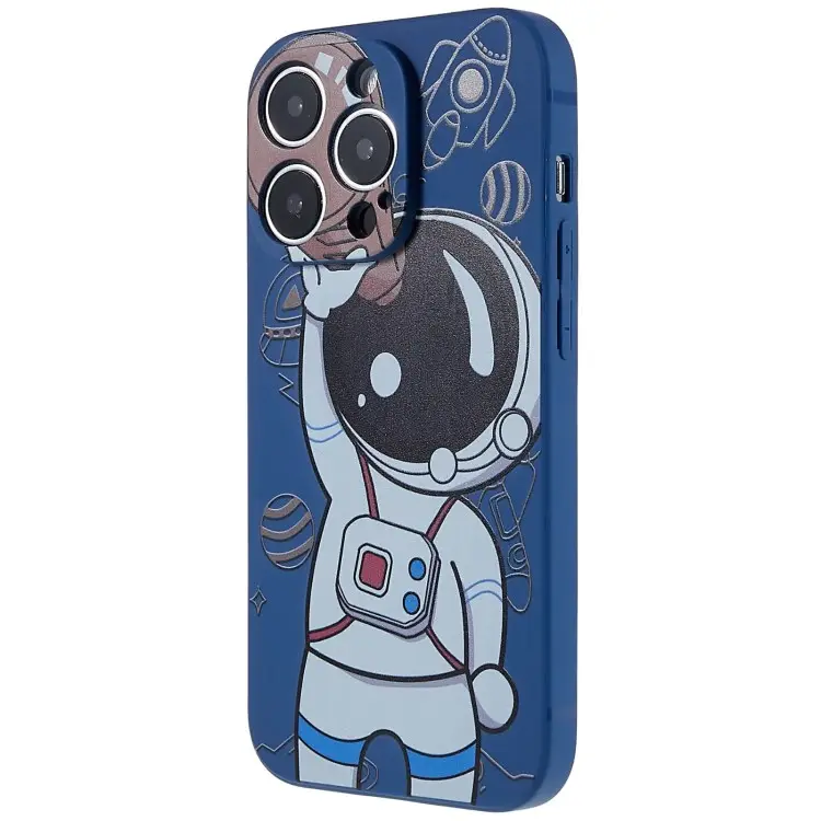 Schattige Grappige Astronaut Patroonprint Tpu Schokbestendige Mobiele Telefoonhoes Voor Iphone 14 Pro Plus Pro Max Telefoonhoesje