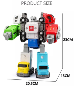 5 in 1 alaşım kombinasyonu deformasyon oyuncak Robot ayrı almak kamyonlar Set değiştirilebilir montaj Robot oyuncak dönüştürme araba - Product Image 6