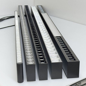 Ofis ticari aydınlatma kullanılan AC200-240V Modern kapalı iç lineer LED ışık tavan lambası farklı renk sıcaklığı - Product Image 6