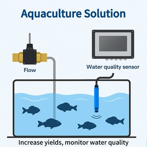 Water品質監視12V 24V Module 4-20mA RS485 Modbus Water PH Sensor For Fish Pool Agriculture Irrigation - Product Image 3