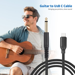 Adaptador de salida estéreo USB C de 6,35mm, Cable de 1/4 TRS de 8m, Chip Digital integrado para cámara de proyector, conexión Coaxial RCA para coche