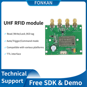 860 960MHz UHF RFID Lector 4 Módulo de puerto de antena RFID etiqueta UHF lector TTL UART módulo Android SDK para Control de acceso - Product Image 5