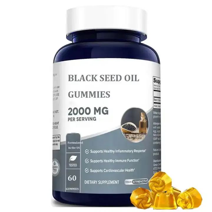 Antioxidant Zwarte Zaadolie Softgel Capsule Joint & Huid Haarondersteuning Zwarte Komijnzaadolie Zachte Capsules
