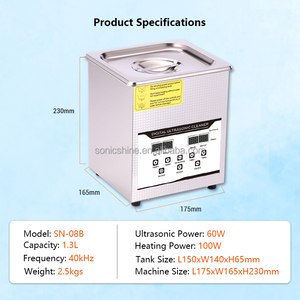 SN-08B 1.3L điện siêu âm sạch hơn cho phòng thí nghiệm y tế nha khoa công cụ đồ trang sức & kính điều kiện mới siêu âm Máy làm sạch - Product Image 4