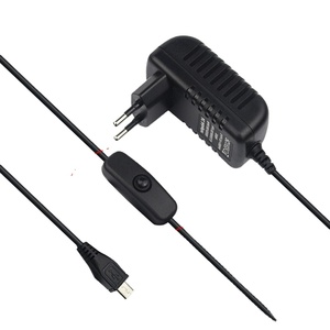 Lonten Raspberry Pi 3 B + Power Supply 5 V 3A Tasto di Interruttore Micro USB Adattatore del Caricatore di Potere DEGLI STATI UNITI UE UK AU Spina per Raspberry Pi 3 Mo