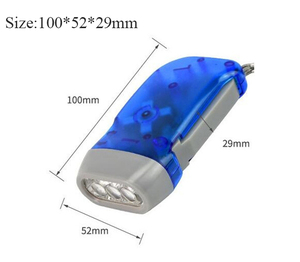 Hand Pressing Flashlight 3 <strong>LED</strong> Dynamo Crank Power <strong>wind</strong> <strong>up</strong> flashlight Torch Camping Light - Product Image 3