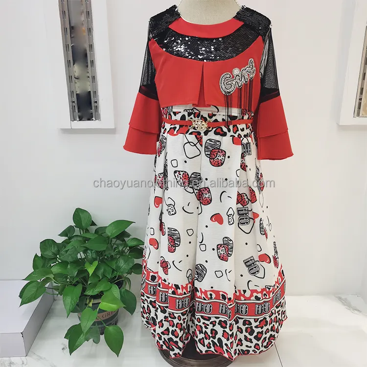 Elsali-vestido africano ahuecado para niños y niñas, nuevo diseño personalizado, 2022