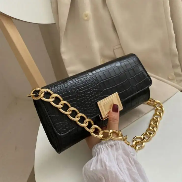 2021 Design classico di alta qualità modello coccodrillo borse a tracolla da donna borse moda borsa a tracolla a catena per donna