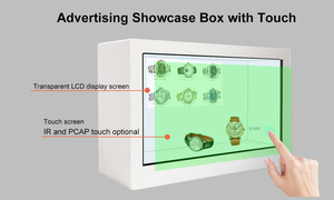 15.6'' 21.5'' 55'' 86'' Landscape Vertical <strong>Display</strong> 3D Transparent <strong>LCD</strong> Counter Box Touch <strong>Function</strong> Airport Retail Store - Product Image 4