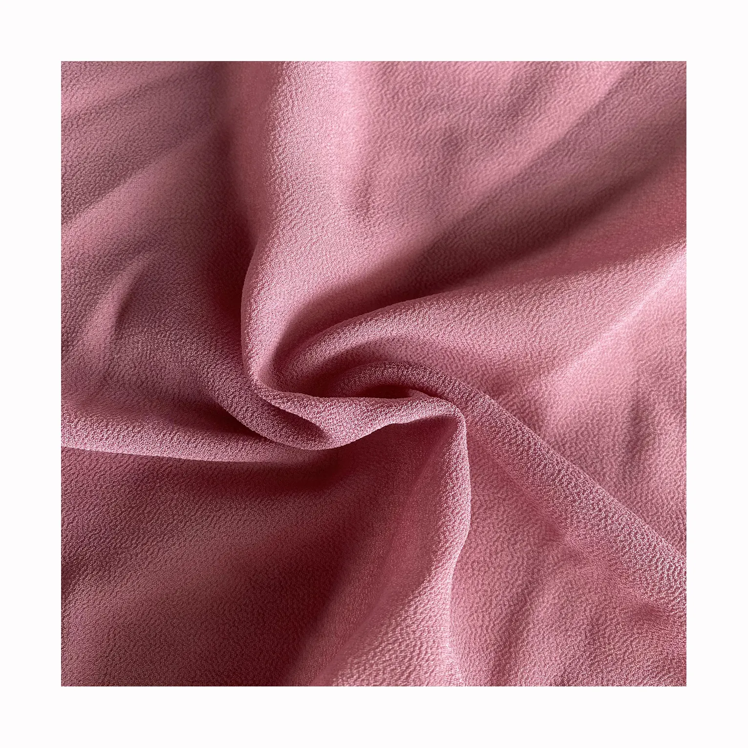 100% poliestere 75D puro georgette tessuto chiffon crepe tessuto per signora vestito increspato