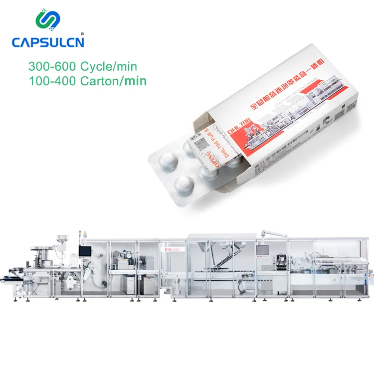 Inteligente Totalmente Servo Automático Alta Velocidade seringa pré-cheia Frasco Ampola Cartucho Blister Embalagem Cartonagem Máquina Linha