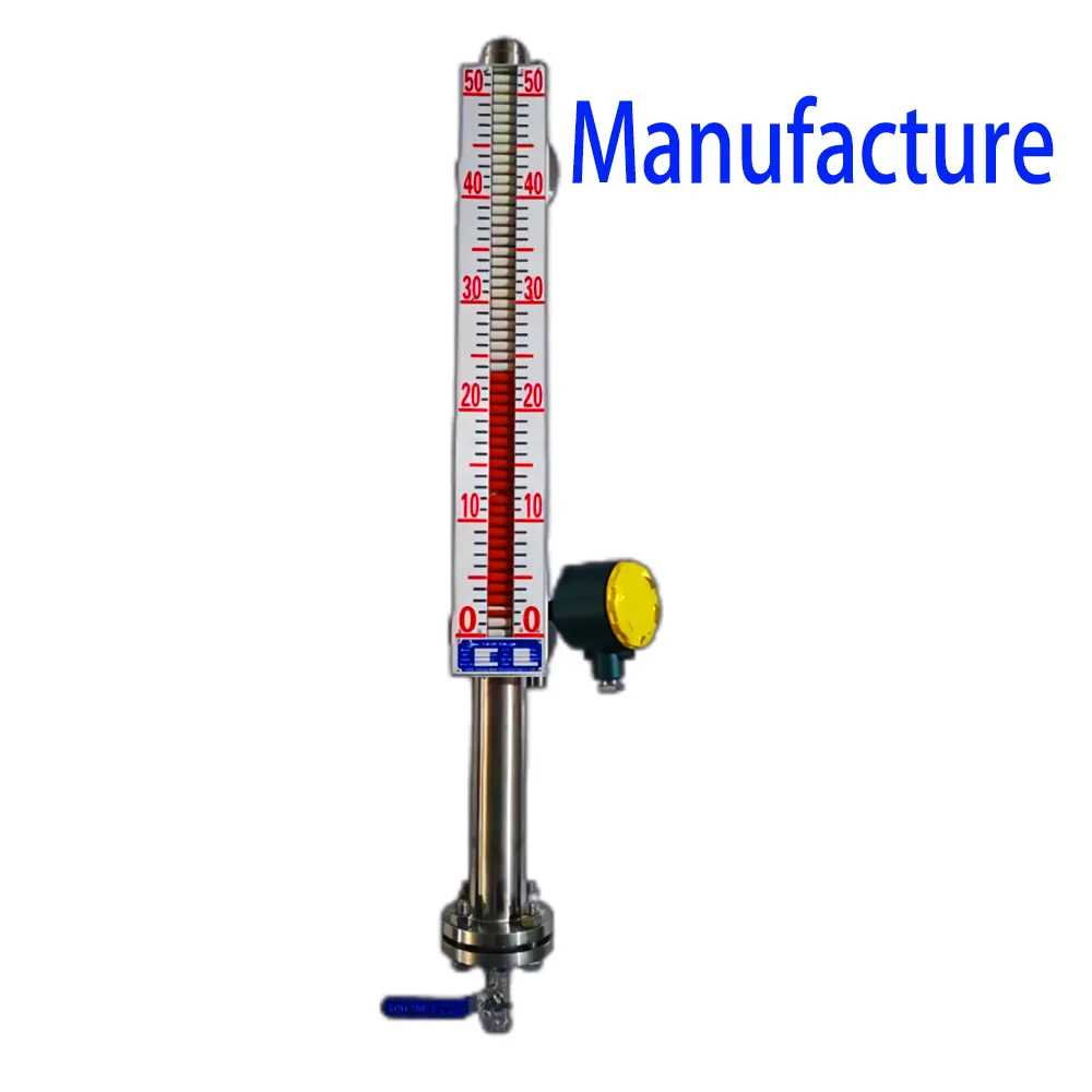 Yakıt tankı seviye göstergesi manyetik yüzen top seviye göstergesi verici ile iki renk sineklik manyetik flatör seviye göstergesi