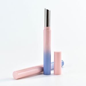 Gradient pink 2.5g Luxury ABS <strong>Slender</strong> Lipstick <strong>Tube</strong> Round Empty Refillable Lipstick Container With Custom Logo - Product Image 4