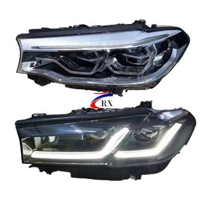 BMW 5 serisi için uygun G30 G38 eski Model yükseltilmiş yeni araba aydınlatma sistemi LED farlar siyah tak ve çalıştır - Product Image 1