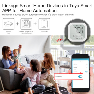Sensor inteligente ZigBee de temperatura y humedad para interiores, higrómetro, termómetro, Detector, pantalla LCD Digital, vida inteligente, Tuya, Alexa - Product Image 3