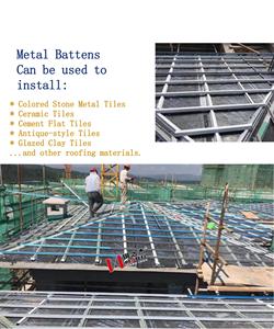 Pre-Galvanized C Section Steel Roof Batten - Light Gauge <strong>Structural</strong> Support Channel for Metal Roof <strong>Tile</strong> Installation - Product Image 3