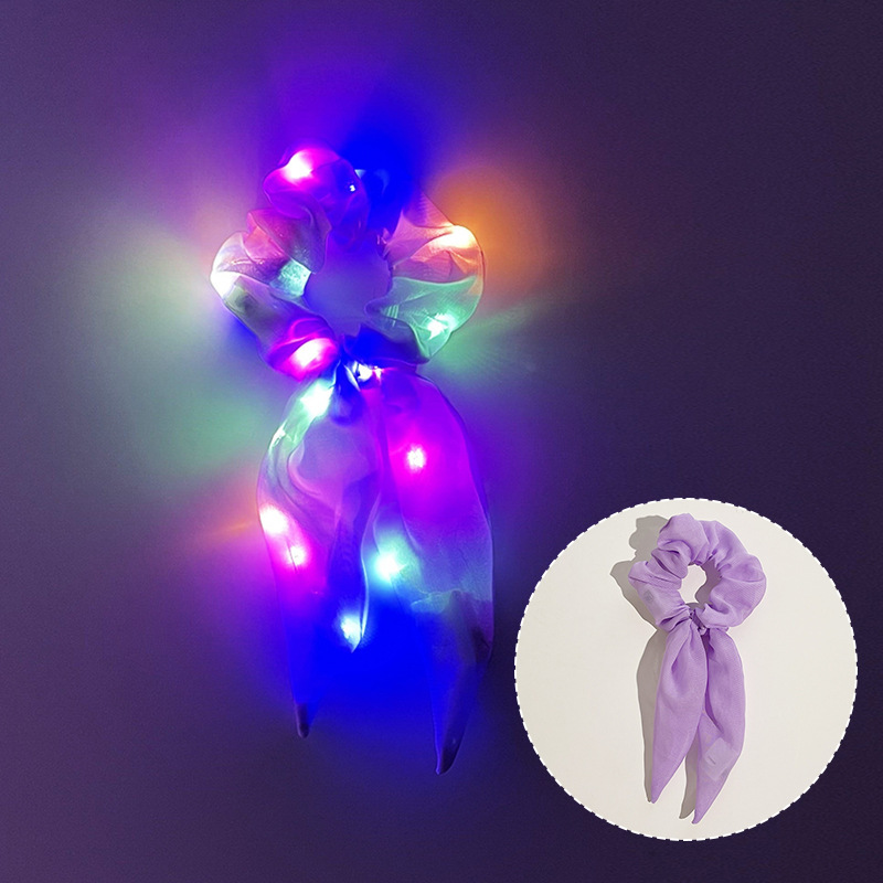 Bunny ears light up purple