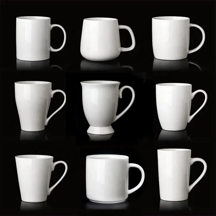 Großhandel weiße Porzellan Tee tasse benutzer definierte Logo gedruckt Design Werbe Keramik Kaffeetasse für Weihnachts geschenke