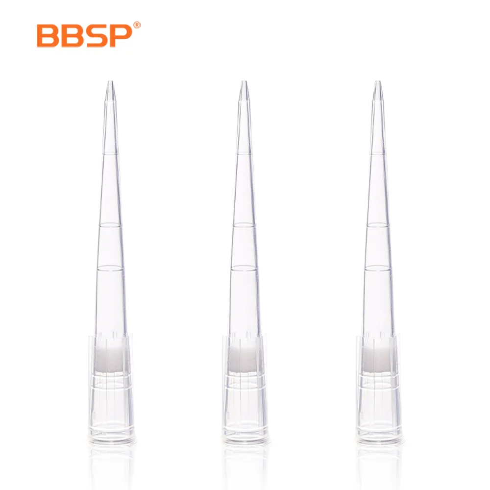 Embouts de filtre stériles Pp jetables 200Ul Micro Pipette de laboratoire en plastique embouts de filtre pour Pipette Eppendorf