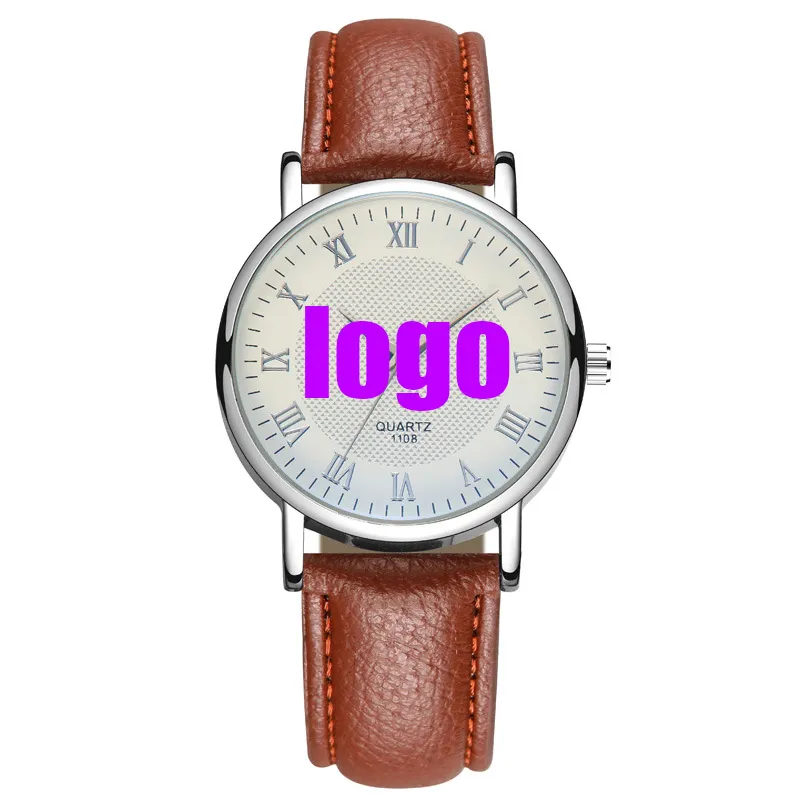 Cassa dell'orologio personalizzabile OEM in acciaio inossidabile di alta qualità in pelle Pu orologi da uomo orologio personalizzato OEM