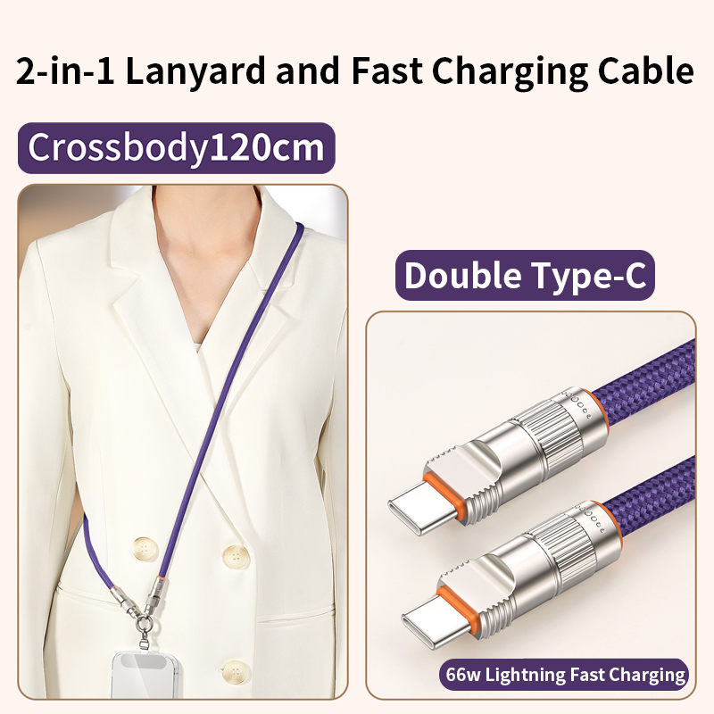 Double Type-C-Crossbody -Violet